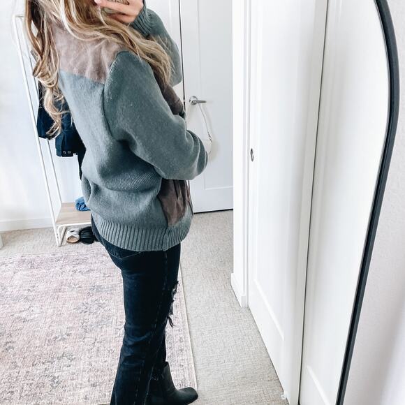 VINTAGE ERIC RHODES Suede Sweater Jacket - Picture 3 of 12